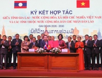 Gia Lai ký kết biên bản ghi nhớ hợp tác với 4 tỉnh của Lào