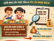 Suất ăn bán trú trong trường học - Giữa nhu cầu thực tiễn và yêu cầu minh bạch