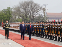 Lễ đón trọng thể Tổng Bí thư, Chủ tịch nước Tô Lâm thăm cấp Nhà nước đến Trung Quốc