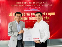 Bổ nhiệm tân Tổng Biên tập Tạp chí điện tử Sở hữu Trí tuệ và Sáng tạo