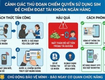 Cảnh giác thủ đoạn chiếm quyền sử dụng SIM để đánh cắp tiền tài khoản ngân hàng
