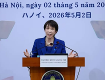 Thủ tướng Nhật Bản phát biểu chính sách tại Đại học Quốc gia Hà Nội