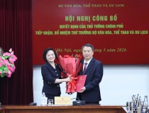 Phó Thủ tướng Phạm Thị Thanh Trà trao quyết định bổ nhiệm ông Nguyễn Huy Dũng giữ chức Thứ trưởng Bộ VHTT&DL