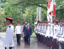 Lễ đón Tổng Bí thư, Chủ tịch nước Tô Lâm và Phu nhân thăm cấp Nhà nước tới Singapore