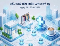 76 tên miền “.vn” ngắn, đẹp chính thức lên sàn đấu giá đợt 2/2026