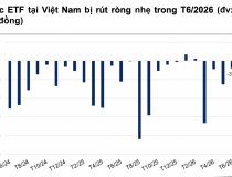 Áp lực rút vốn của khối ETF đang dần hạ nhiệt, 6 tháng đầu năm 2026 rút ròng gần 5.000 tỷ
