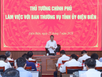 Thủ tướng Lê Minh Hưng làm việc với Ban Thường vụ Tỉnh ủy Điện Biên