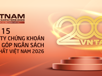 Công bố danh sách 15 công ty chứng khoán nộp ngân sách lớn nhất Việt Nam 2026: Số thuế đóng góp lập kỷ lục 14.300 tỷ đồng