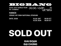 BIGBANG tại Hà Nội “sold out” toàn bộ vé: Hai đêm Mỹ Đình chính thức kín chỗ