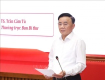 Thường trực Ban Bí thư Trần Cẩm Tú trao đổi chuyên đề về xây dựng Đảng với các Ủy viên Trung ương Đảng khóa XIV