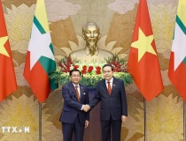 Chủ tịch Quốc hội Trần Thanh Mẫn hội kiến Tổng thống Myanmar Min Aung Hlaing