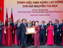 Chủ tịch Tập đoàn BRG Nguyễn Thị Nga được phong tặng danh hiệu Anh hùng Lao động thời kỳ đổi mới