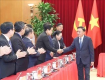 Thường trực Ban Bí thư Trần Cẩm Tú tiếp Đoàn cán bộ cấp cao Đảng Nhân dân Cách mạng Lào