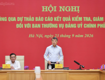 Thông qua dự thảo báo cáo kết quả kiểm tra, giám sát (đợt 3) đối với Ban Thường vụ Đảng ủy Chính phủ