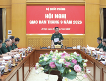 Đại tướng Phan Văn Giang chủ trì Hội nghị giao ban Bộ Quốc phòng tháng 9 năm 2026