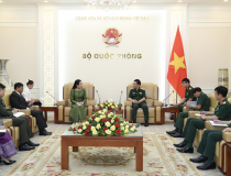 Đại tướng Phan Văn Giang tiếp Đại sứ đặc mệnh toàn quyền Vương quốc Cam-pu-chia tại Việt Nam