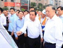 Tổng Bí thư, Chủ tịch nước Tô Lâm kiểm tra tiến độ thi công một số công trình, dự án trọng điểm của Thủ đô