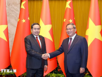 Chủ tịch Quốc hội Trần Thanh Mẫn hội kiến Thủ tướng Quốc vụ viện Trung Quốc Lý Cường