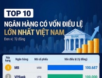 Top 10 ngân hàng có vốn điều lệ lớn nhất Việt Nam