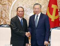 Tổng Bí thư, Chủ tịch nước Tô Lâm tiếp Thường trực Ban Bí thư Trung ương Đảng Nhân dân Cách mạng Lào