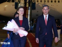 Thủ tướng Công quốc Liechtenstein Brigitte Haas đến Hà Nội, bắt đầu thăm chính thức Việt Nam