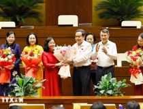 Thủ tướng Lê Minh Hưng, Chủ tịch Quốc hội Trần Thanh Mẫn gặp mặt nữ đại biểu Quốc hội khóa XVI