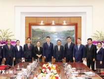 Thường trực Ban Bí thư Trần Cẩm Tú tiếp Bí thư Đoàn Thanh niên Nhân dân Cách mạng Lào