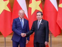 Chủ tịch Quốc hội Trần Thanh Mẫn hội kiến Thủ tướng Ba Lan Donald Tusk