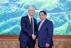 Thủ tướng Phạm Minh Chính tiếp CEO Tim Cook của tập đoàn Apple