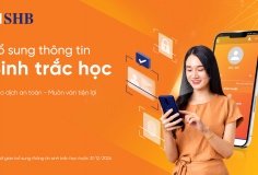 Khách hàng SHB cần bổ sung thông tin sinh trắc học trước ngày 31/12/2024