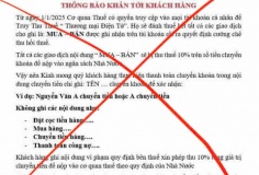 Thông tin giao dịch thương mại điện tử sẽ bị thu thuế 10% là giả mạo