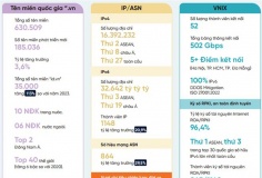 Việt Nam tăng 2 bậc về tỷ lệ sử dụng địa chỉ Internet IPv6