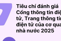 Tiêu chí mới về đánh giá Cổng thông tin điện tử, Trang thông tin điện tử 2025