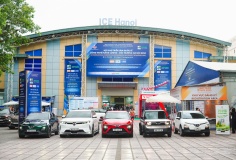 Dàn xe điện VinFast trở thành tâm điểm tại Entech Hanoi 2025