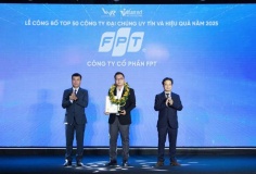 FPT đứng đầu trong Top 50 Công ty đại chúng uy tín và hiệu quả nhất Việt Nam 2025