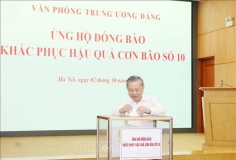 Văn phòng Trung ương Đảng ủng hộ đồng bào khắc phục hậu quả bão số 10