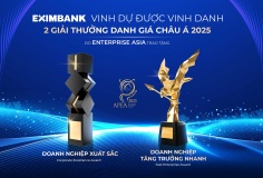 Eximbank được vinh danh 'Doanh nghiệp xuất sắc châu Á' và 'Doanh nghiệp tăng trưởng nhanh' tại APEA 2025