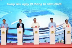 Tổng Bí thư Tô Lâm dự lễ khởi công xây dựng sân vận động tiên tiến hàng đầu thế giới