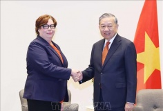 Tổng Bí thư Tô Lâm tiếp Chủ tịch Đảng Cộng sản Phần Lan Tiina Sandberg
