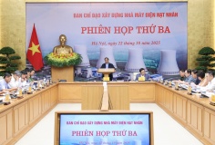 Thủ tướng chủ trì phiên họp thứ 3 Ban Chỉ đạo xây dựng nhà máy điện hạt nhân