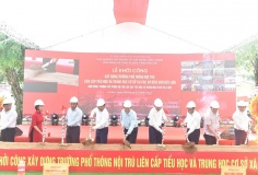 Phó Thủ tướng Mai Văn Chính dự lễ khởi công xây dựng Trường Phổ thông nội trú liên cấp TH-THCS xã Ia Rvê, Đắk Lắk