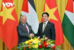 Chủ tịch nước Lương Cường hội đàm với Quốc vương Jordan