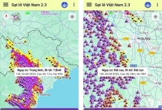 Ứng dụng cung cấp thông tin cảnh báo sạt lở, lũ quét theo thời gian thực