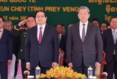 Thủ tướng Phạm Minh Chính cùng Thủ tướng Campuchia khai trương cặp cửa khẩu quốc tế mới