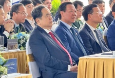 Chủ tịch Quốc hội dự Lễ khởi công Trục Đại lộ Cảnh quan sông Hồng của Thủ đô