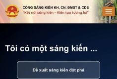 Tiếp nhận hơn 1.000 sáng kiến trên Cổng Sáng kiến KHCN và đổi mới sáng tạo