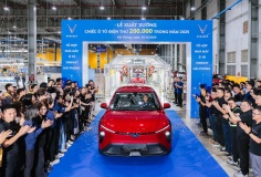 Nhà máy VinFast Hải Phòng xuất xưởng ôtô điện thứ 200.000 trong năm 2025
