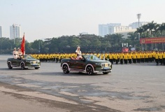 Thường trực Ban Bí thư dự Lễ xuất quân và diễn tập phương án bảo vệ Đại hội lần thứ XIV của Đảng
