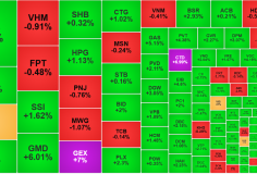 Cổ phiếu ngân hàng, dầu khí lại dẫn dắt