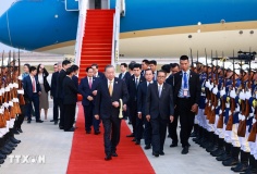 Tổng Bí thư Tô Lâm bắt đầu chuyến thăm cấp Nhà nước tới Vương quốc Campuchia